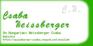csaba weissberger business card